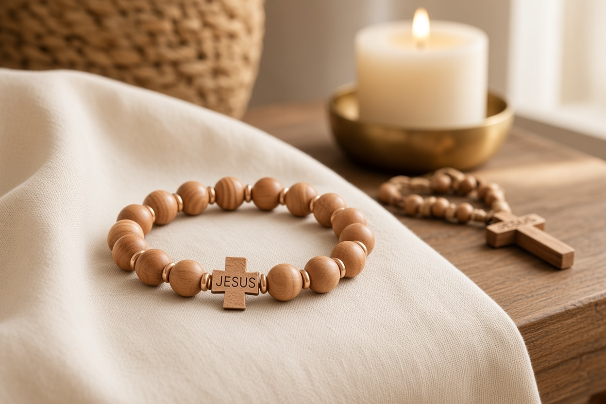 Wooden Jesus Bracelet