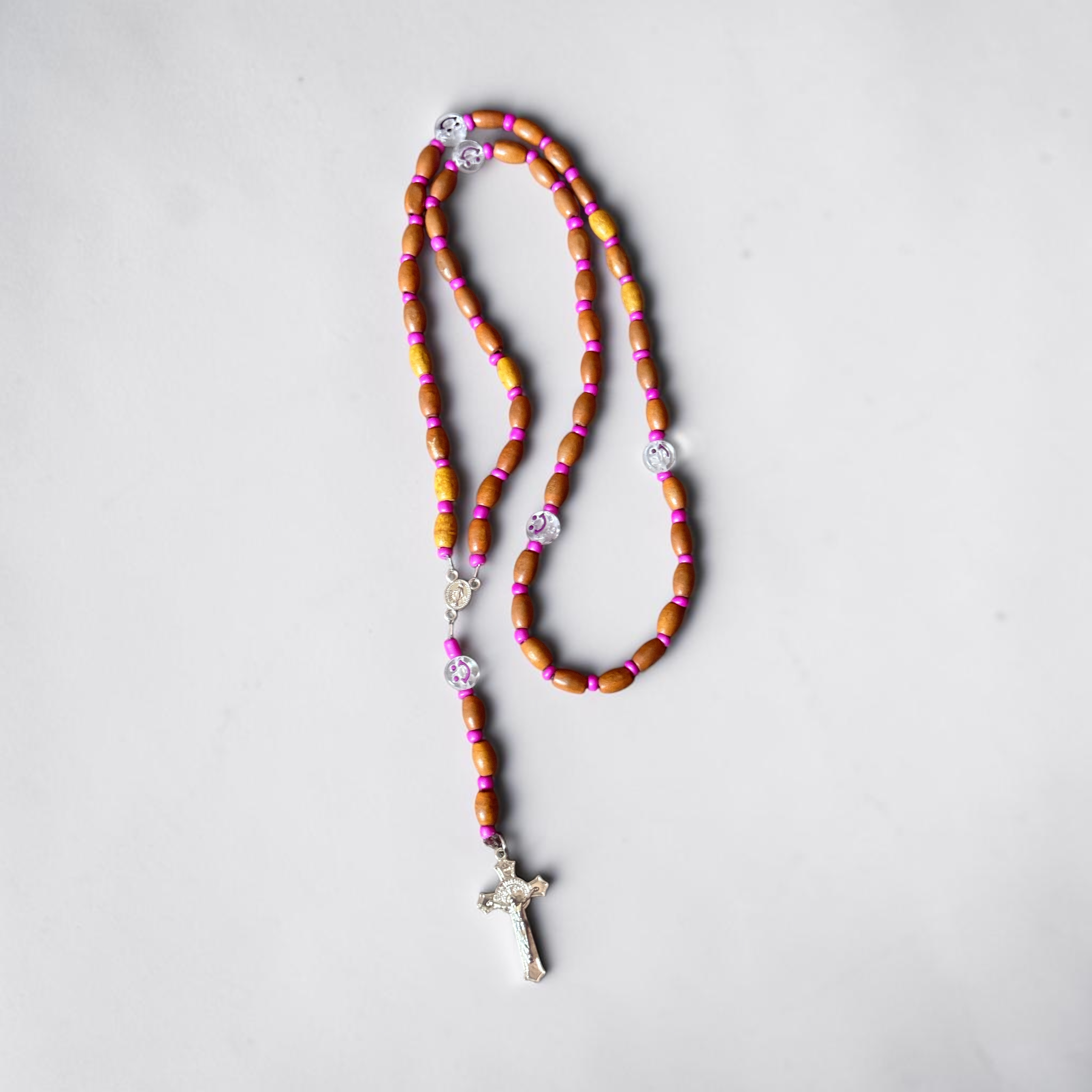 Wooden Rosary Necklace
